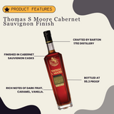 Thomas S Moore Kentucky Straight Bourbon Whiskey Cabernet Sauvignon Finish 750ml