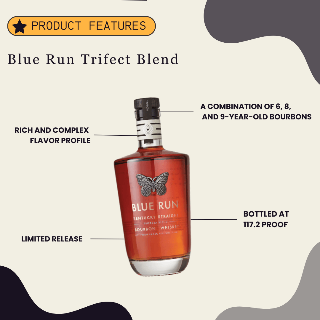 Blue Run Trifecta Blend 117.2 Proof 750ml - Preet's Barrel