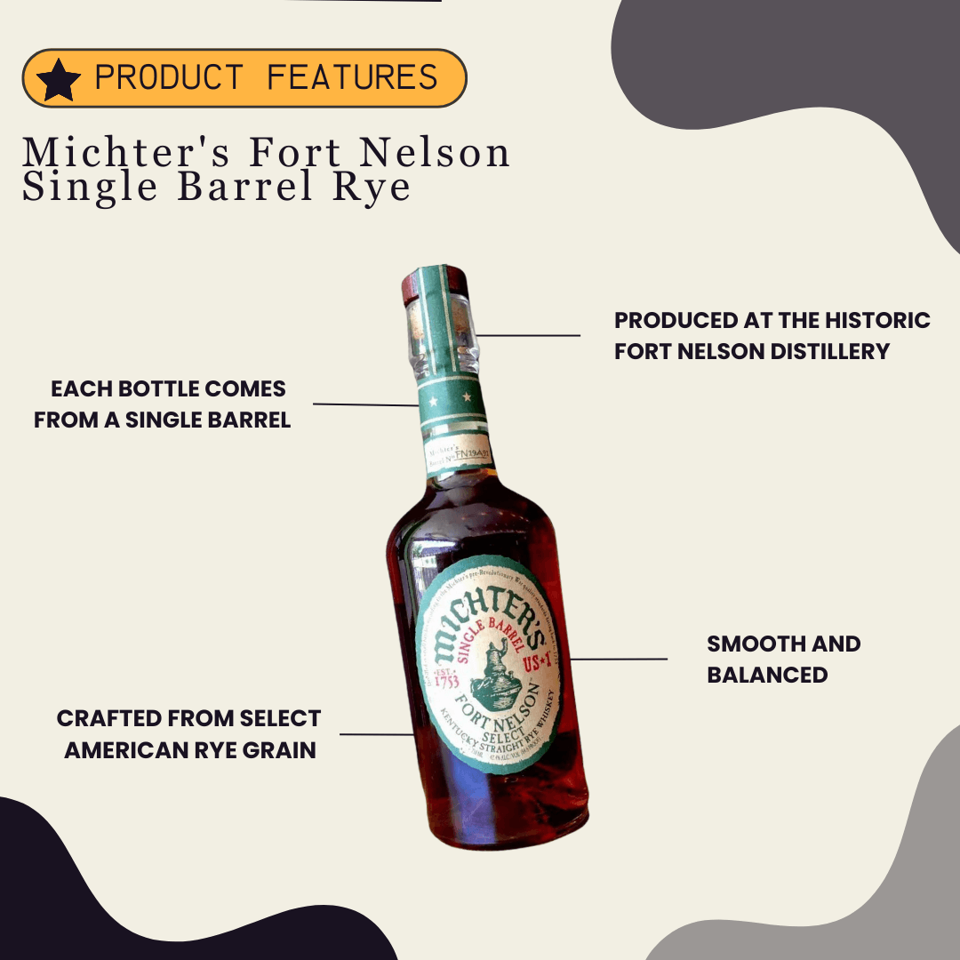 Michter's Fort Nelson Single Barrel Rye 750ml - Preet's Barrel