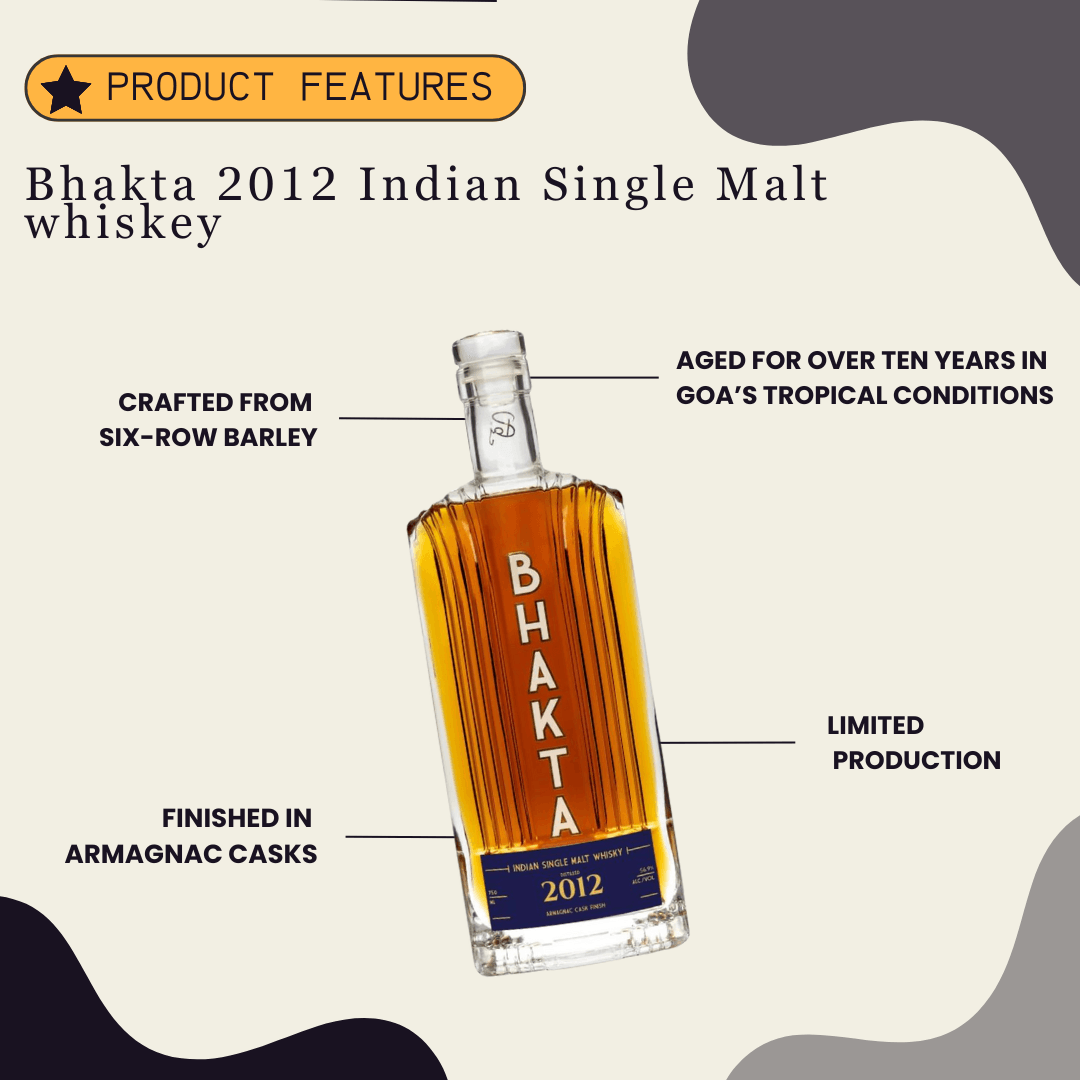 Bhakta 2012 Indian Single Malt whiskey 750ml - Preet's Barrel