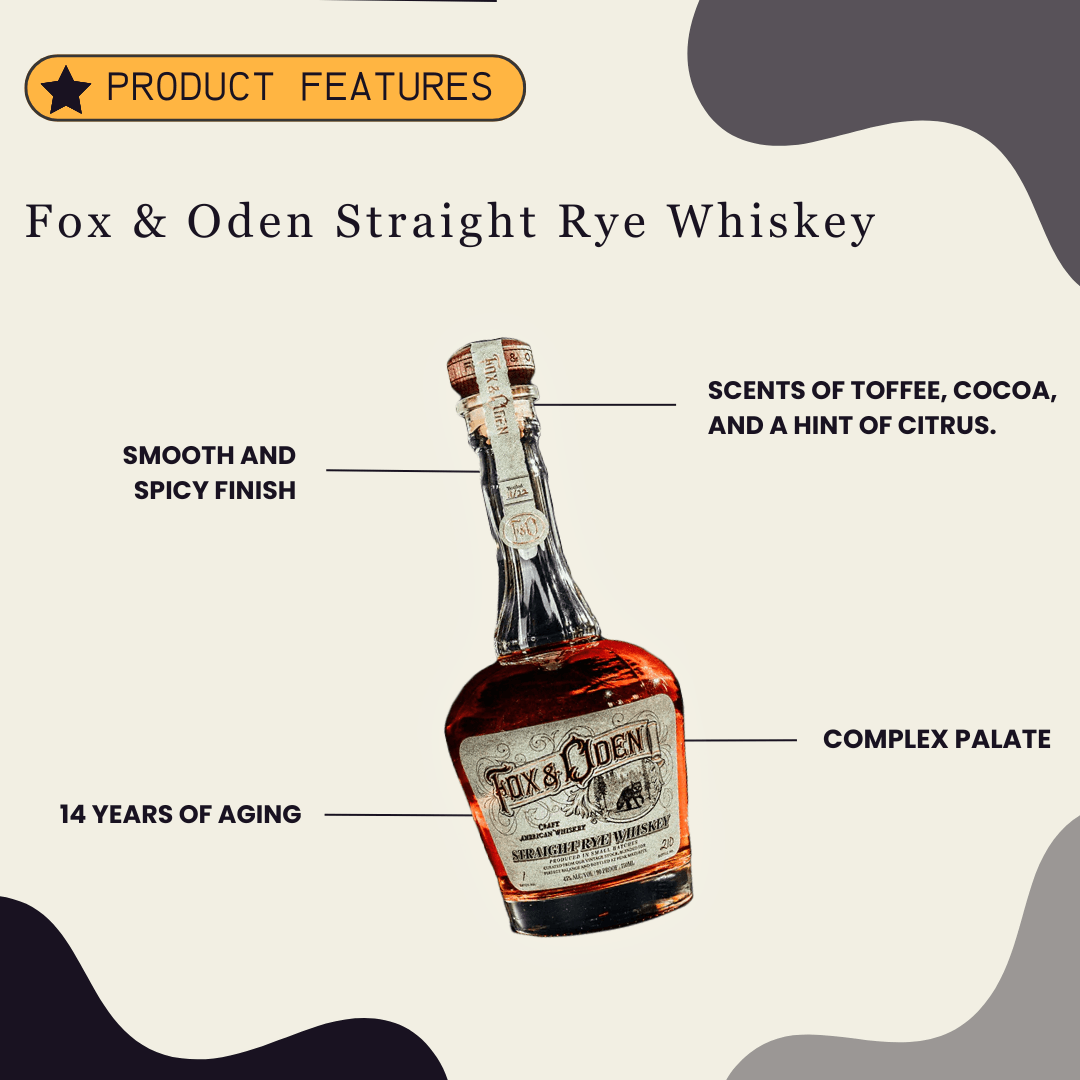 Fox & Oden Straight Rye Whiskey 750ml - Preet's Barrel