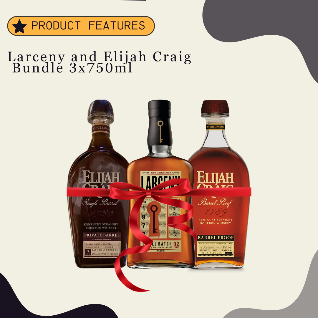 Larceny Small Batch, Elijah Craig Barrel Proof & Elijah Craig private barrel Bundle