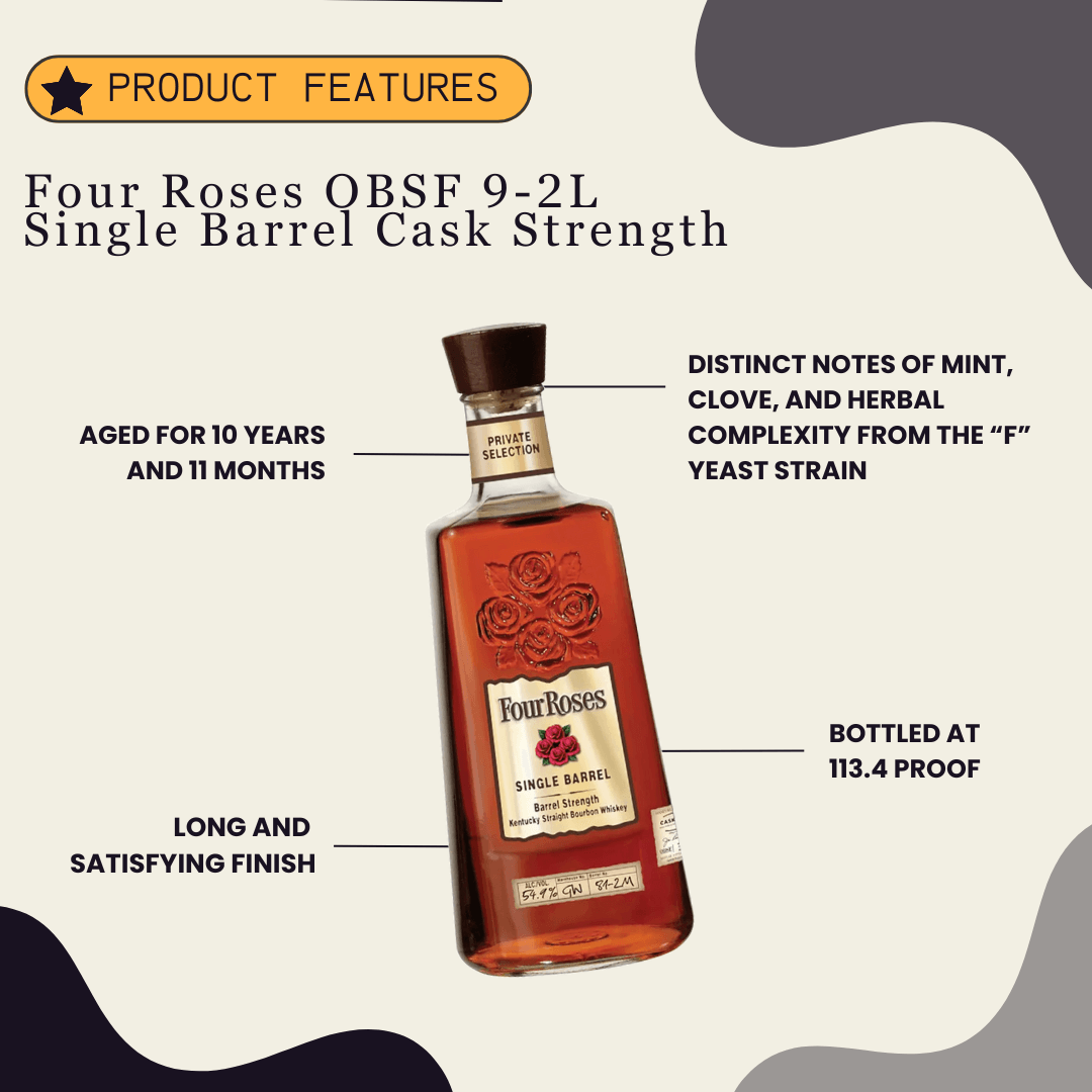 Four Roses OBSF 9-2L Single Barrel Cask Strength 750ml - Preet's Barrel