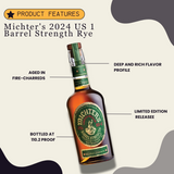 Michter's US1 2024 Barrel Strength Kentucky Rye Whiskey 750ml