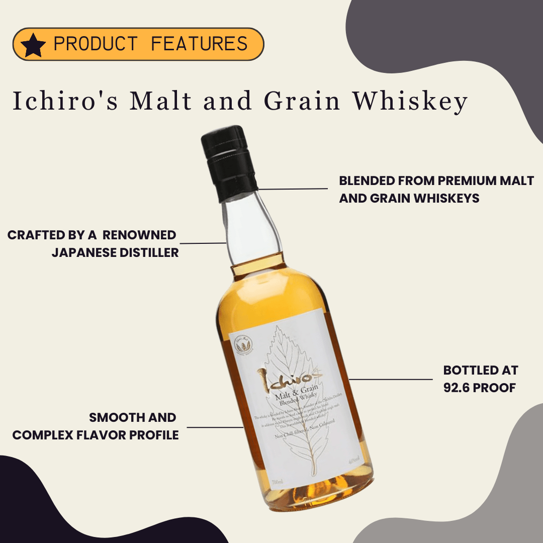 Ichiro's Malt and Grain Whiskey 46.3% ABV White Label 750ml - Preet's Barrel