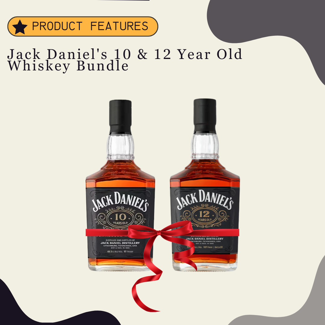 Jack Daniel's 10 & 12 Year Old Whiskey Bundle 700ml