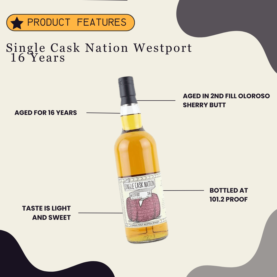 Single Cask Nation Westport 16 Years 750ml - Preet's Barrel