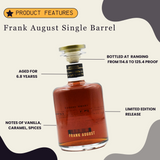 Frank August Single Barrel Bourbon Whiskey Cask Strength 750ml