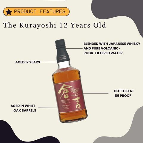 The Kurayoshi Japanese Pure Malt Whiskey 12 Years Old 700ml - Preet's Barrel