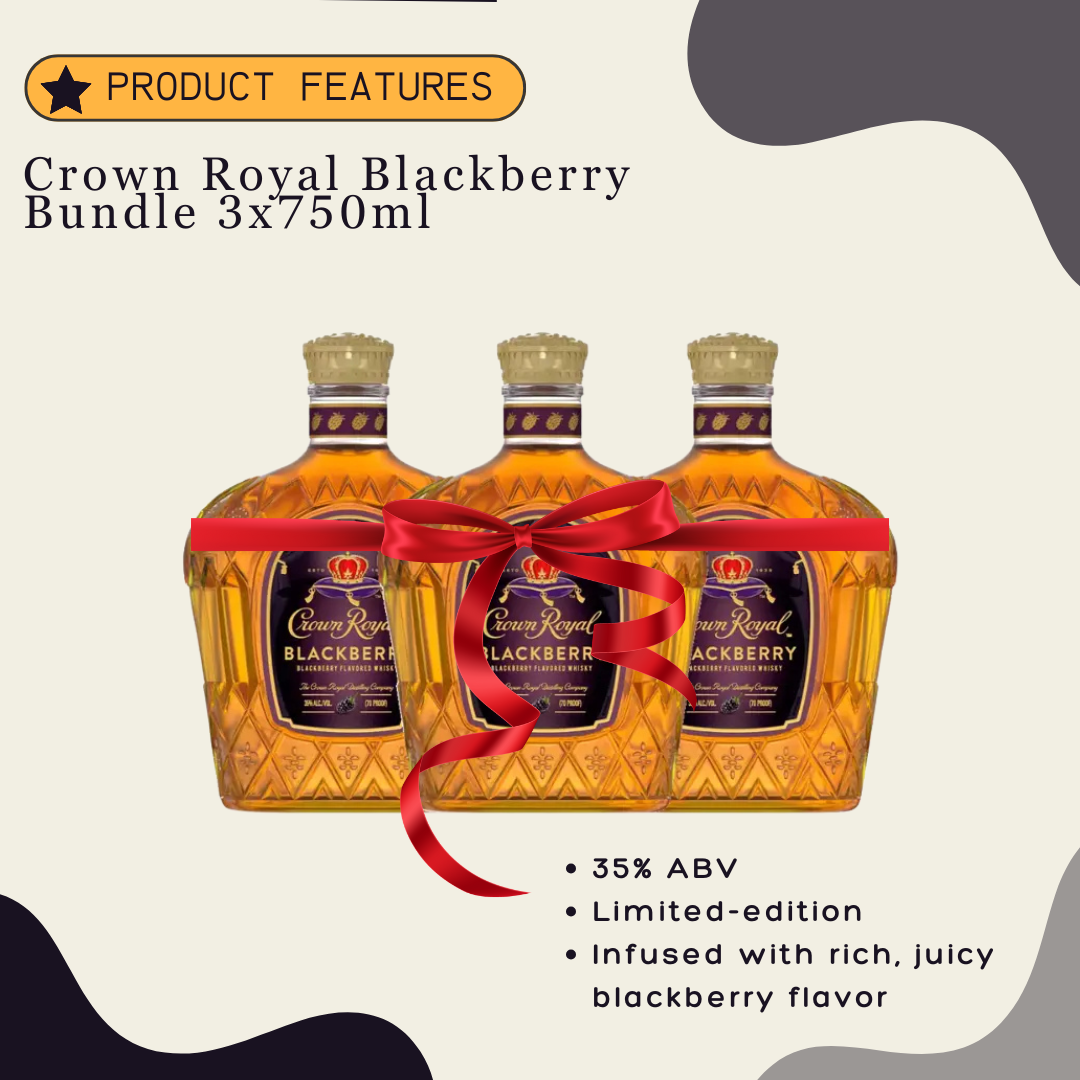 Crown Royal Blackberry Bundle 3x750ml