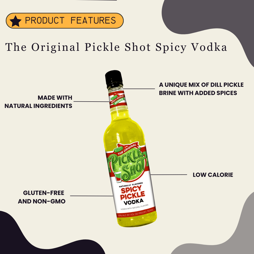 The Original Pickle Shot Spicy Vodka 750ml - Preet's Barrel