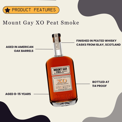 Mount Gay Barbados Rum Master Blender Collection Xo The Peat Smoke Expression 750ml - Preet's Barrel