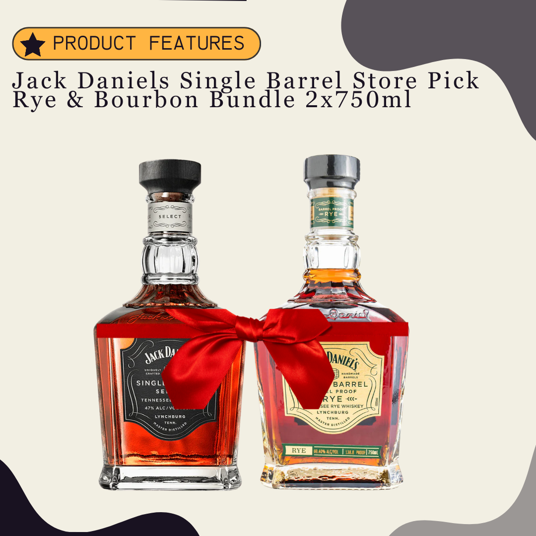 Jack Daniels Single Barrel Store Pick Rye & Bourbon Bundle 2x750ml