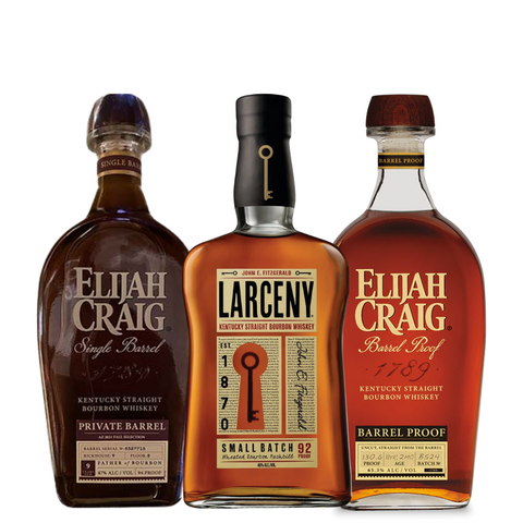 Larceny Small Batch, Elijah Craig Barrel Proof & Elijah Craig private barrel Bundle