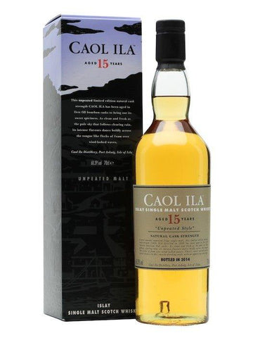 Caol Ila Aged 15 Years Unpeated Malt Natural Cask Strength Islay Single Malt Scotch Whiskey 750ml - Preet's Barrel