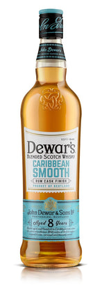 Dewars 8 Years Old Caribbean Smooth Rum Cask Finish Blended Scotch Whisky 750ml - Scotch Whiskey-G2 Wine and Spirits-080480984519