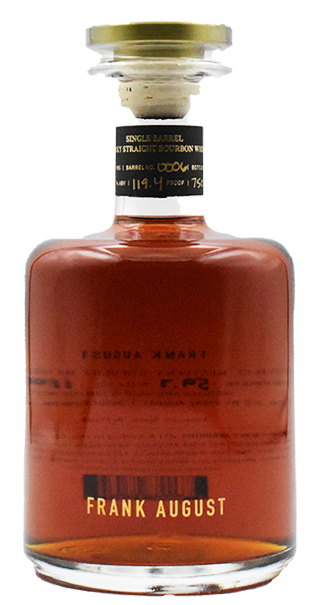 Frank August Single Barrel Bourbon Whiskey Cask Strength.'..