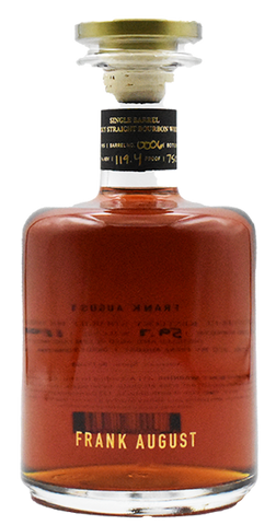 Frank August Single Barrel Bourbon Whiskey Cask Strength.'..