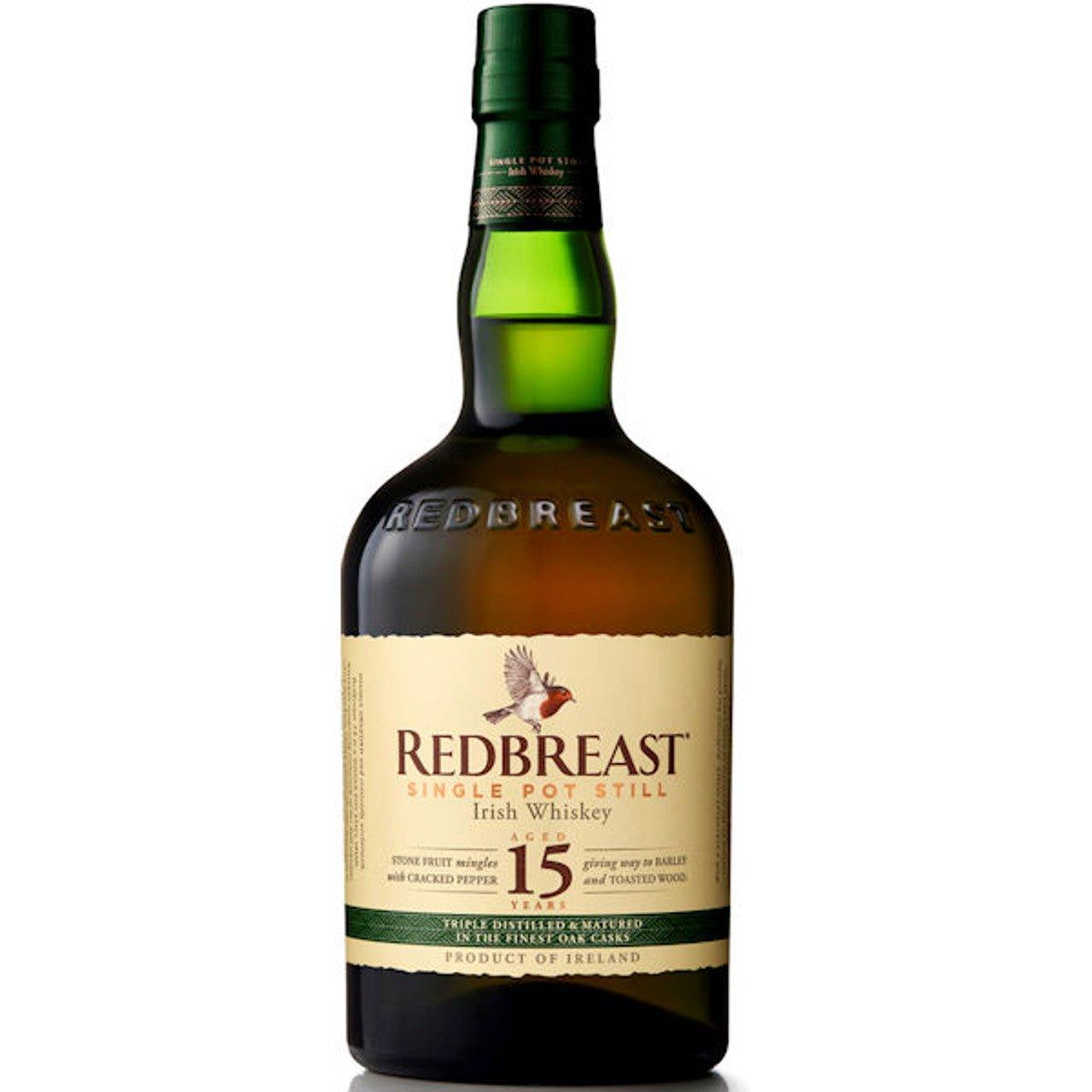 Redbreast 15 Years Old Irish Single Pot Still Whiskey 750ml - Preet's Barrel