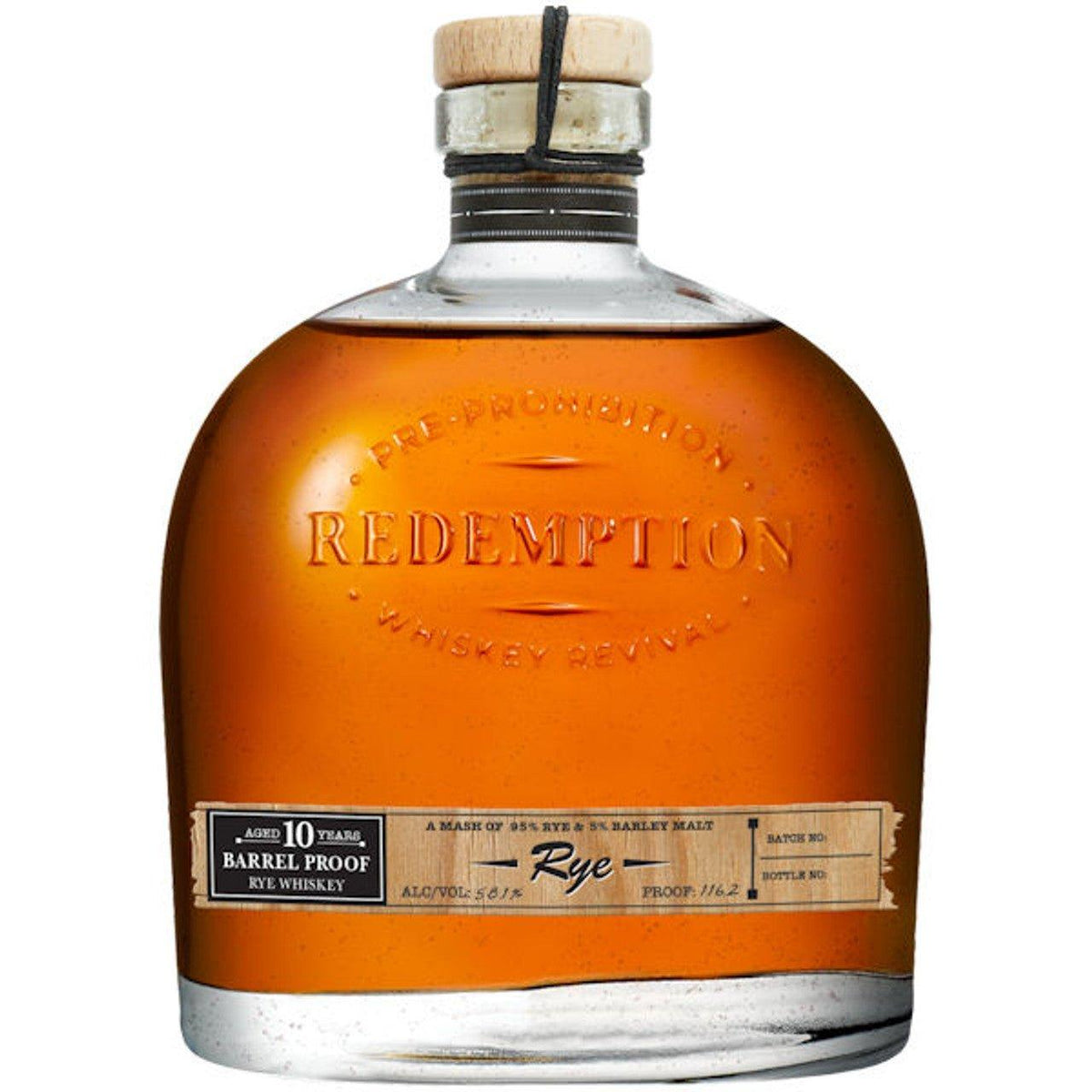 Redemption Barrel Proof Rye 750ml - Preet's Barrel